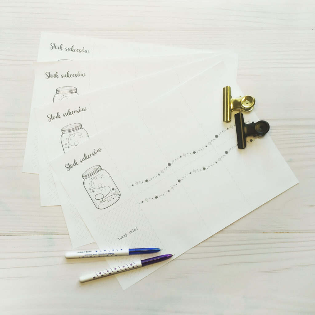 arkusze słoika sukcesów
