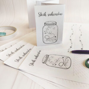 wydrukowany słoik sukcesów