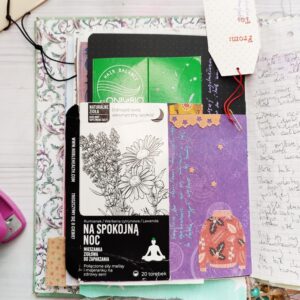 Examples of packaging inserts in a junk journal.